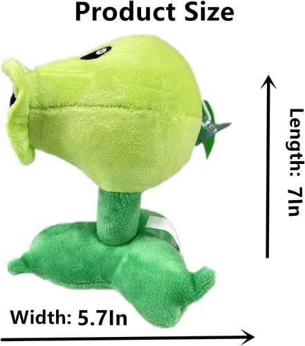 Miniatura 4 de JHESAO Juego de 3 piezas de guisantes de peluche de plantas y zombis, juguetes de zombis, peluches de PVZ, 1, 2, muñeco suave de peluche, guisante 3