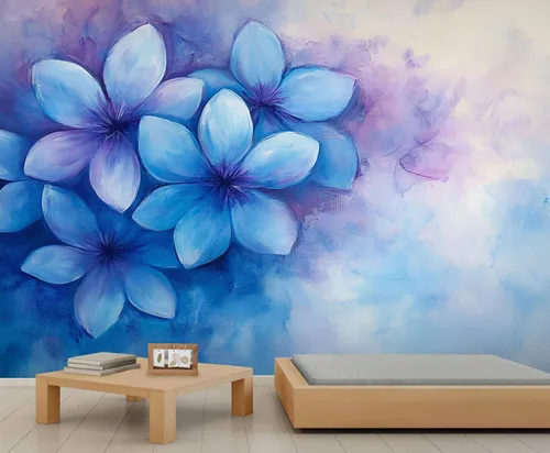 Miniatura 28 de Mural de pared floral retro, papel tapiz rústico floral de bar, flores abstractas 3D, impermeable, para cafetería, restaurante, sala de estar