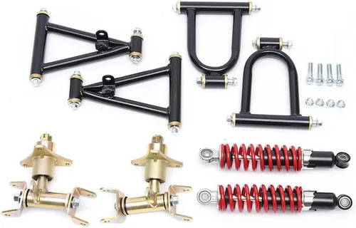 Kit de brazo oscilante de suspensión delantera, brazo basculante superior/inferior para bricolaje, Go Kart, ATV, Quad Bike Buggy (8.661 in)