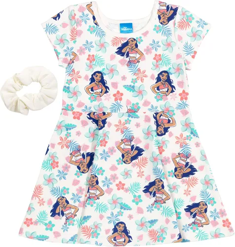Disney Princesa Moana Ariel Mulan Cenicienta Belle Elsa Anna Olaf Minnie Mouse Donald Duck Skater Vestido de niño a niño grande Blanco
