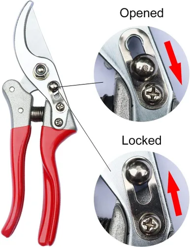 Miniatura 3 de Garden Shears - Tijeras de podar de mano profesionales, tijeras de podar de derivación resistentes (rojo)