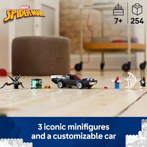 Miniatura 2 de LEGO Marvel Spider-Man vs. Venom Muscle Car Toy - Juego de construcción para niños, niños y niñas, a partir de 7 años - con minifiguras