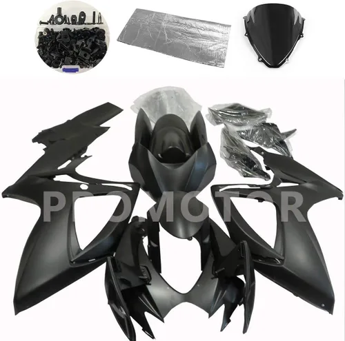 Miniatura 2 de Kit de carenado de motocicleta Carenados de inyección ABS para Suzuki GSXR 600 GSXR 750 K6 2006 2007 negro mate