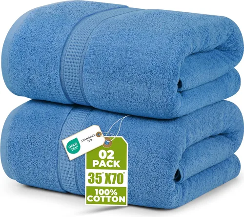 Miniatura 14 de Utopia Towels - Toalla de baño gigante, 2 unidades, 17.69 oz/yd2 (600 gsm), 100% algodón hilado en anillo, altamente absorbentes y de secado rápido