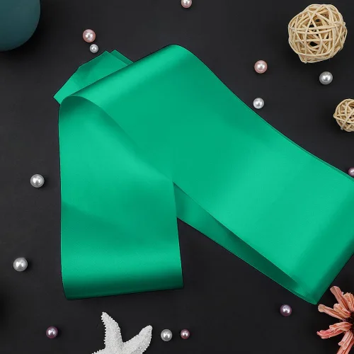 Miniatura 3 de 12 bandas de satén en blanco para fiestas, color verde menta, para concursos de belleza, cumpleaños, bodas, graduaciones, bricolaje, concursos