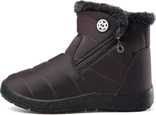 Miniatura 2 de Botas de nieve de invierno con forro de piel cálida para mujer, impermeables, botines al aire libre, zapatos cómodos para mujer