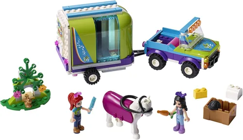 Miniatura 2 de LEGO Friends 41371 - Remolque del caballo de Mia; set de construcción con mini muñecas Mia y Emma; incluye camioneta de juguete, caballo y conejo