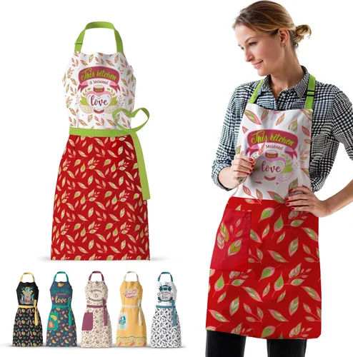 Miniatura 11 de Waterproof Apron for Adults – Adjustable Fit with Deep Pockets, Stylish Cooking & Baking Apron for Women & Men