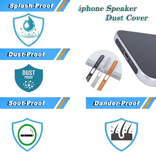 Miniatura 2 de Funda antipolvo de metal para altavoz iPhone 17 Pro Max, protector de malla antipolvo, cero pérdida de sonido, ajuste invisible, compatible