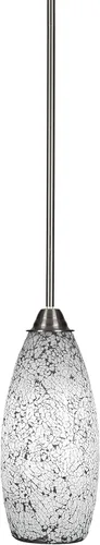 Miniatura 142 de Toltec Lighting Paramount - Mini colgante de 1 luz en acabado negro mate con cristal de arte perla de 7 pulgadas y estilo negro