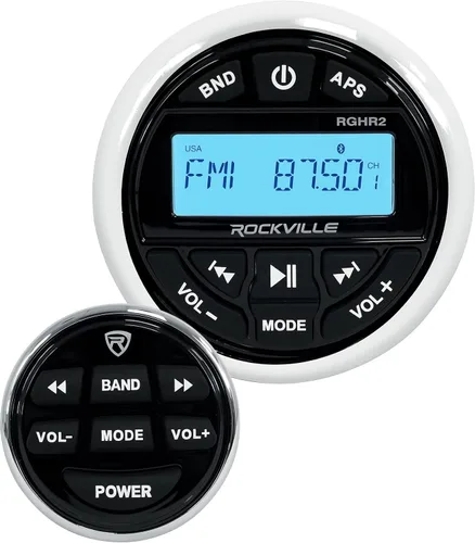 Miniatura 4 de Rockville Paquete RKL80MW: (2) altavoces marinos blancos RMS de 8 pulgadas de 900 vatios de 900 vatios/200 vatios, amplificador DBM25 clase AB de 2