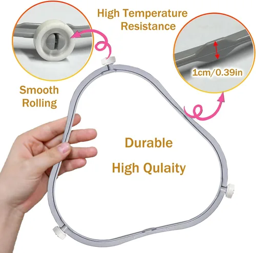 Miniatura 4 de Anillo de soporte de plato giratorio de microondas W11252182 de 7.48 pulgadas para Whirlpool con rodillos, 8206227 para horno de microondas, bandeja