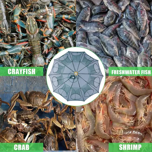 Miniatura 4 de Trampa de pesca plegable mágica, trampa de cangrejos, trampa de pescado, trampa para cangrejos, redes de pesca plegables