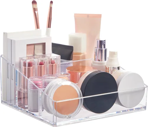 Organizador de maquillajes de plástico de calidad premium.