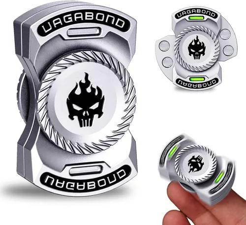 Juguete Fidget Spinner 3 en 1 Mejorado: Mayor Tiempo de Giro Silencioso y Brillo. Spinner Magnético, Clicker, Deslizador para Alivio del Estrés y