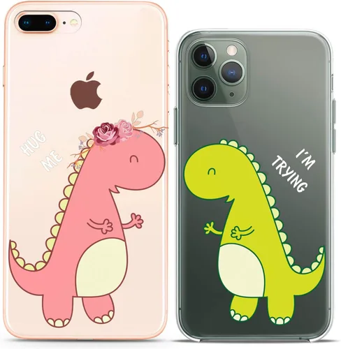 Miniatura 10 de Fundas a juego para parejas compatibles con iPhone 16 15 14 13 12 11 Pro Max Mini Xs X 6s 8 Plus 7+ Xr 10 SE 5 Nightmare Undead Couple Forever