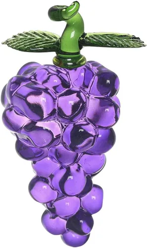 Miniatura 4 de JOONOR Adorno decorativo de estatua de uva de cristal morado, figura de cristal de fruta artificial, pisapapeles de mesa, adorno de cristal