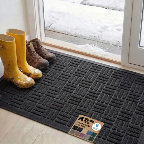 Miniatura 12 de Gorilla Grip - Tapete WeatherMax todoterreno 100% impermeable, caucho natural, resistente a manchas y decoloración, perfil bajo, interior y Grafito