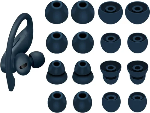 Miniatura 10 de 8 pares de almohadillas Powerbeats Pro, 4 tamaños de repuesto suaves y flexibles en la funda para reducir el ruido de los auriculares de goma