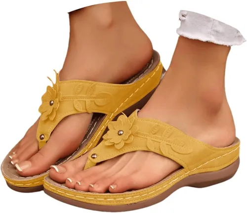 Miniatura 9 de Sandalias ortopédicas para mujer con soporte de arco, sandalias informales para playa, verano, caminar, viajes, cómodas sandalias planas para mujer