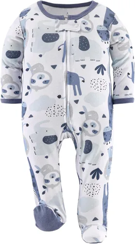 Miniatura 4 de The Peanutshell Pijama con pies para bebés niños, para dormir y jugar, paquete de 3