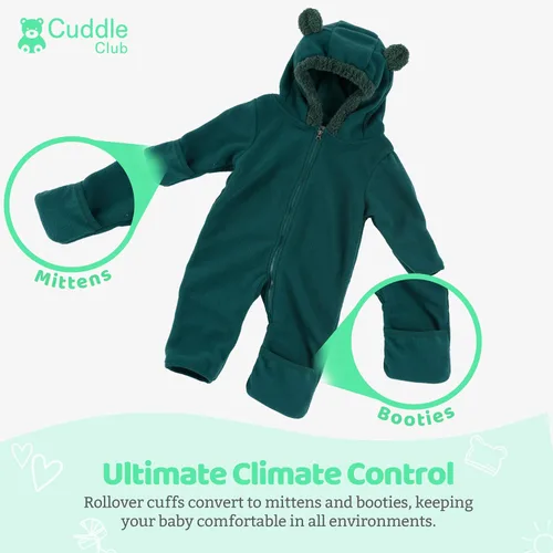 Miniatura 9 de Enterizo de vellón para bebé, rómper de una sola pieza con capucha para niños, ropa para exteriores, chaqueta infantil