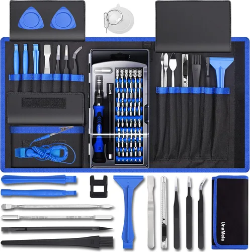 Miniatura 10 de UnaMela Juego de Destornilladores de Precisión Electrónicos: Kit de Herramientas de Reparación Magnéticas Pequeñas 61 en 1 Mini Destornillador