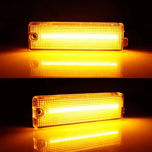 Miniatura 3 de Kit de luces laterales con lente transparente ámbar/roja LED compatible con Pontiac Firebird Trans Am 1998-2002, reemplaza las luces laterales OEM