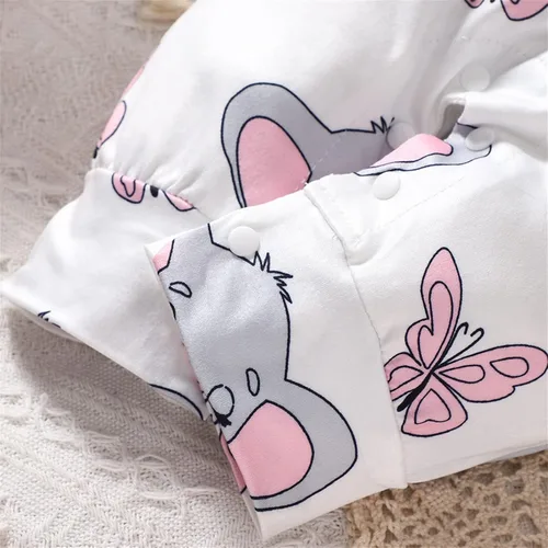 Miniatura 3 de Mameluco de manga corta con estampado de elefante para recién nacido, para primavera y verano
