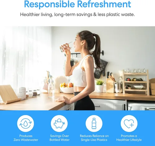 Miniatura 13 de Brio Dispensador de agua de carga inferior, serie esencial, 3 ajustes de temperatura, agua caliente, temperatura ambiente y fría, aprobado por