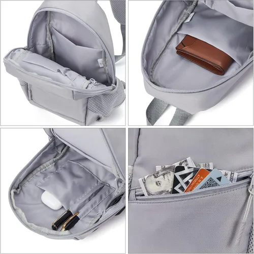 Miniatura 3 de BOSTANTEN Bolso bandolera para mujeres y hombres, bolso cruzado ligero para mujer, bolsa de hombro para viajes, senderismo, con puerto de carga USB