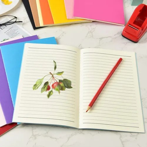 Miniatura 6 de Coopay Paquete de 12 cuadernos coloridos a granel, tamaño A5, juego de viaje rayado, bloc de notas, planificador de escritura, cuaderno de bocetos