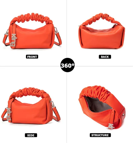 Miniatura 2 de KingTo Bolso pequeño de hombro para mujer, bolso de mano suave de diseñador en la nube, bolso cruzado ligero
