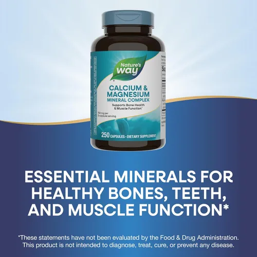 Miniatura 4 de Nature's Way Complejo mineral de calcio y magnesio, 750 mg por porción, 250 cápsulas