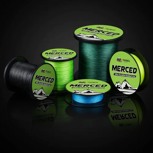 Miniatura 7 de RUNCL Línea de pesca trenzada Merced, 1000, 500, 300 yardas, línea trenzada 4 8 hebras, 6-200 libras, tecnología de tejido patentada, tecnología