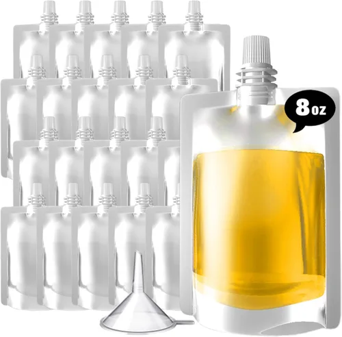 Miniatura 9 de Frascos de plástico, bolsas de bebidas reutilizables, bolsas de viaje de jugo, a prueba de fugas, sin BPA para deportes al aire libre, conciertos