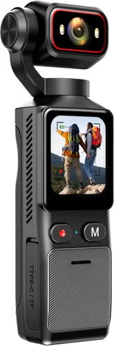 Miniatura 8 de Cámara de mano 4K para vlogging, cámara de acción de bolsillo WiFi, cámara corporal antivibración para viajes, videocámara de YouTube con tarjeta SD
