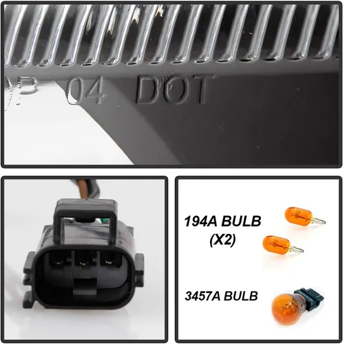 Miniatura 7 de ACANII - Faros delanteros halógenos negros para Chrysler 300 2005-2010, faros delanteros de repuesto para el lado del conductor + del pasajero