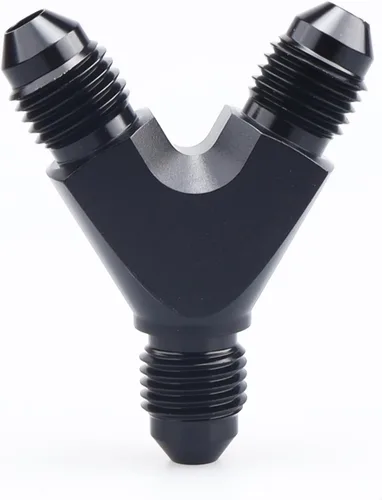 Miniatura 9 de AC PERFORMANCE Adaptador de montaje en Y de aluminio -3AN a -3AN anodizado negro 3AN x 3AN x 3AN 3/8-24 rosca Y bloque divisor macho Flare