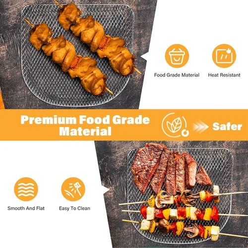 Miniatura 2 de ALJ Estantes mejorados para freidora de aire PowerXL Vortex Pro de 10 cuartos de galón, freidora de aire, estilo malla, bandeja de alimentos