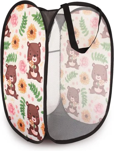 Miniatura 14 de Bolsa de almacenamiento de ropa sucia plegable tierna con imágenes (3)