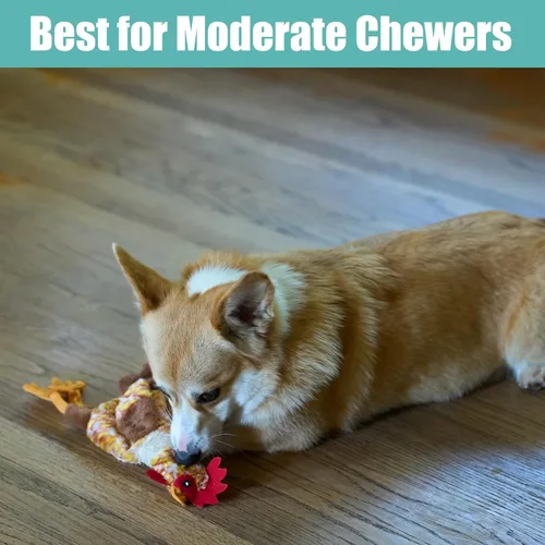 Miniatura 5 de SPOT Skinneeez Pollo de 33 cm de felpa sin relleno con sonido para perros – Juguete masticable suave e interactivo para perros pequeños y medianos
