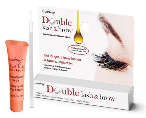 Tratamiento Godefroy Double Lash and Brow, pestañas y cejas más gruesas durante más tiempo, Paquete de 10, Un solo color