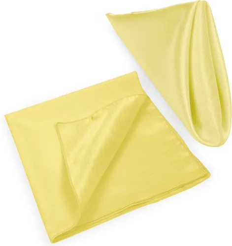 Miniatura 8 de Ultimate Textile -1 docena - Reversible Shantung Satin - Majestic - Servilletas de tela Majestic de 17 x 17 pulgadas de seda de maíz amarillo claro