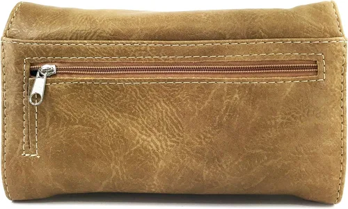 Miniatura 4 de Zelris Autumn West Fringe Concho Mujeres Crossbody Muñeca Trifold Wallet