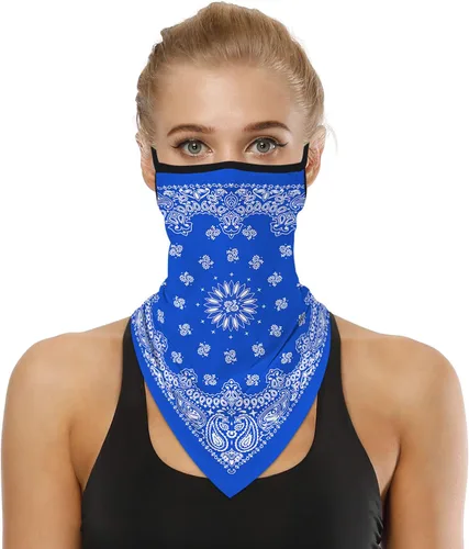 Miniatura 21 de YAYOUREL Polaina para el cuello, bandanas para hombres y mujeres, cubierta de bufanda para la cara con rayos UV, con agujero para las orejas