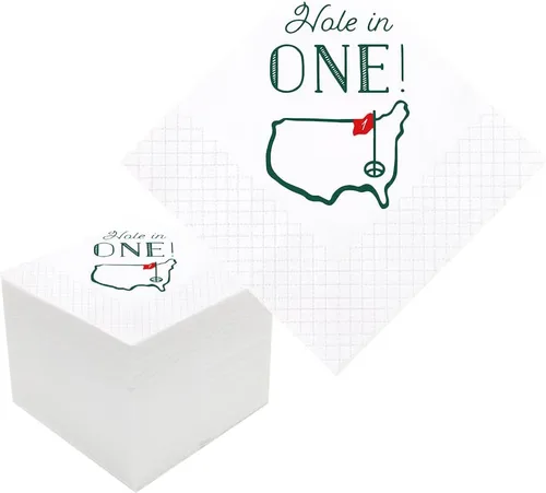 Miniatura 10 de Servilletas de cóctel de golf, paquete de 100 servilletas de papel con temática de golf Par-Fect Together para boda, ensayo, cena, despedida