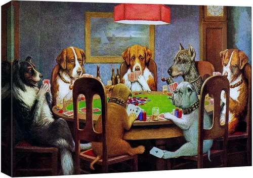 Miniatura 21 de Cuadro Wall26 de perros jugando al póquer por C. M. Coolidge