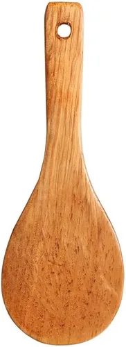 Miniatura 10 de Espátula de madera para cocinar, espátula de cocina de mango largo, pala de arroz, espátula antiadherente, cucharas de madera, raspador, cuchara