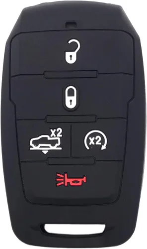 Miniatura 3 de Funda protectora de silicona para llavero de automóvil para Ram 1500 2021 2020 2019, accesorios de 5 botones de entrada sin llave, control remoto